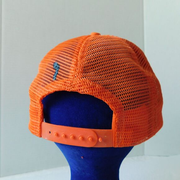 Deadhorse, Alaska Trucker Mesh Snapback Baseball Hat Cap Vintage 70s Orange USA - Picture 3 of 12
